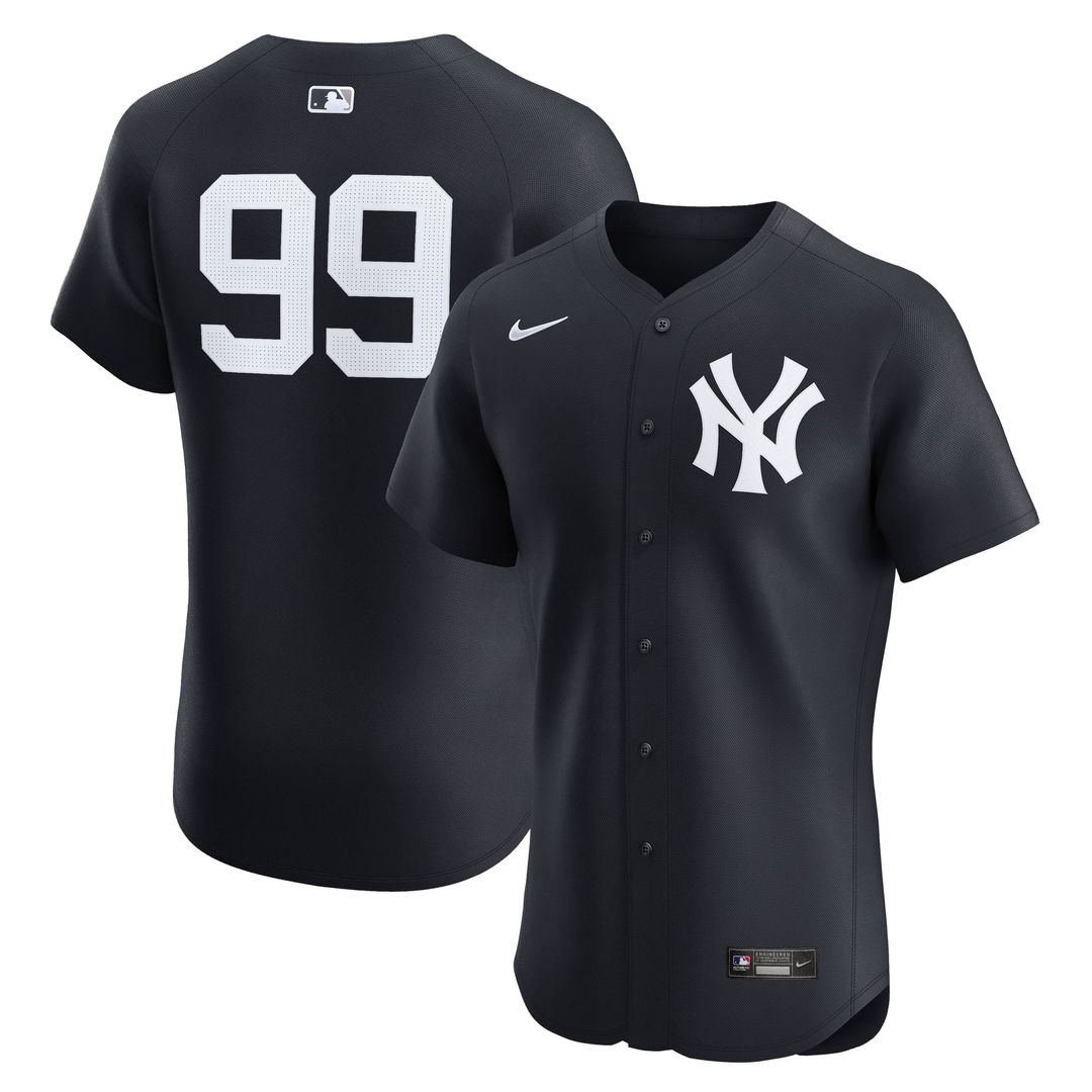 New York Yankees Nike Aaron Judge Alternate 1 Elite Baseball Jersey - Navy