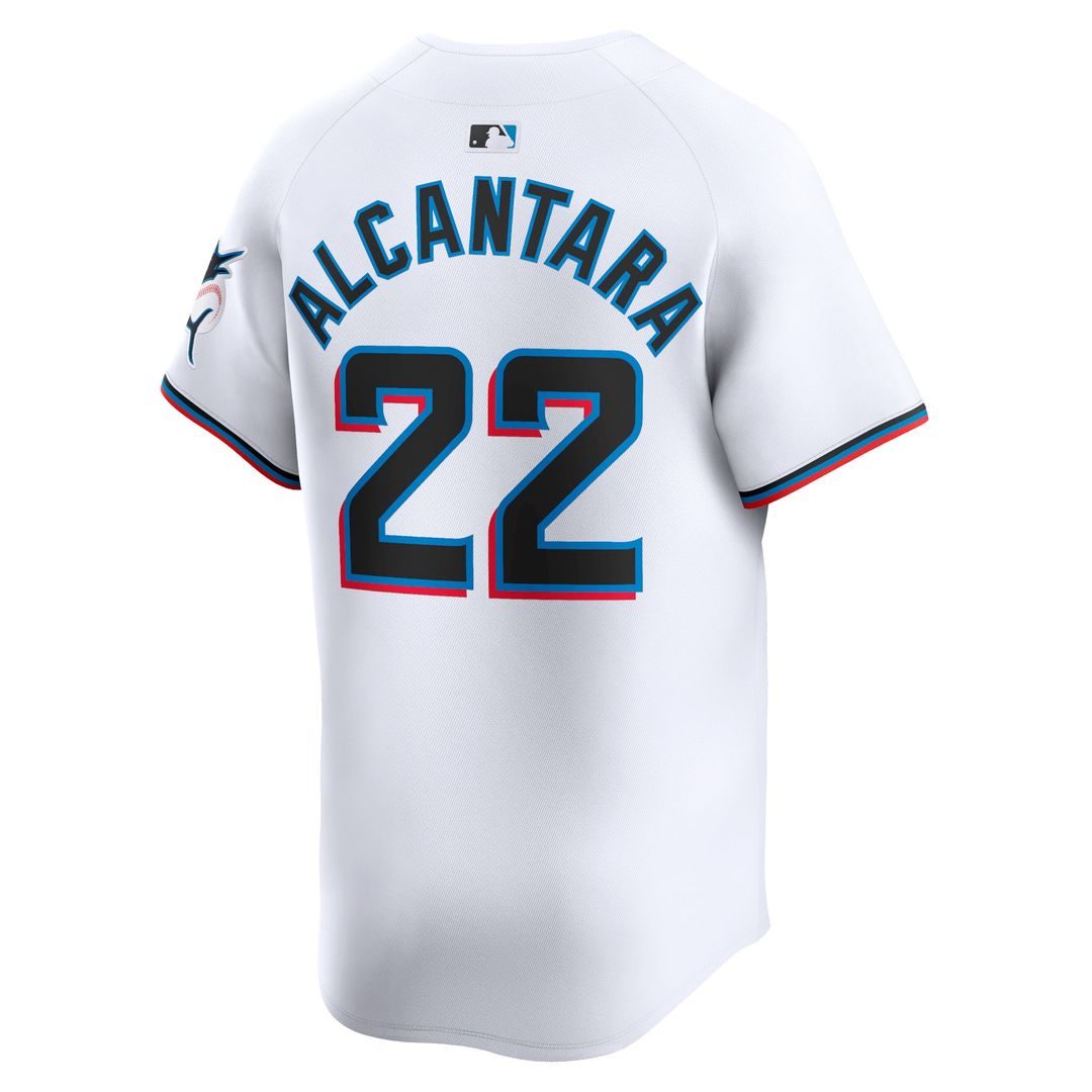 Miami Marlins Nike Sandy Alcantara Home Limited Baseball Jersey - White