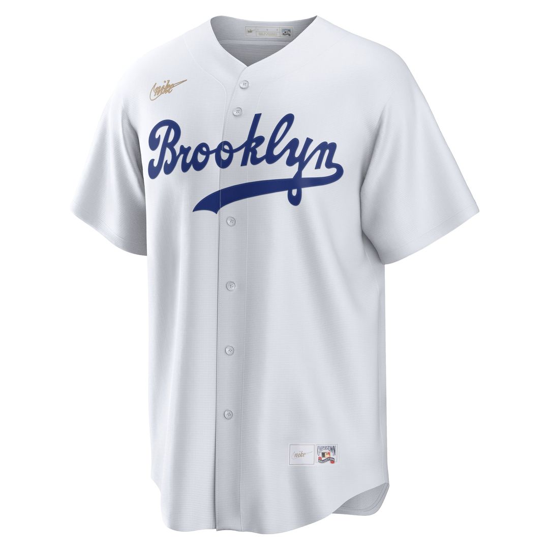 Brooklyn Dodgers Nike Jackie Robinson Cooperstown Collection Jackie Robinson Day Baseball Jersey - White