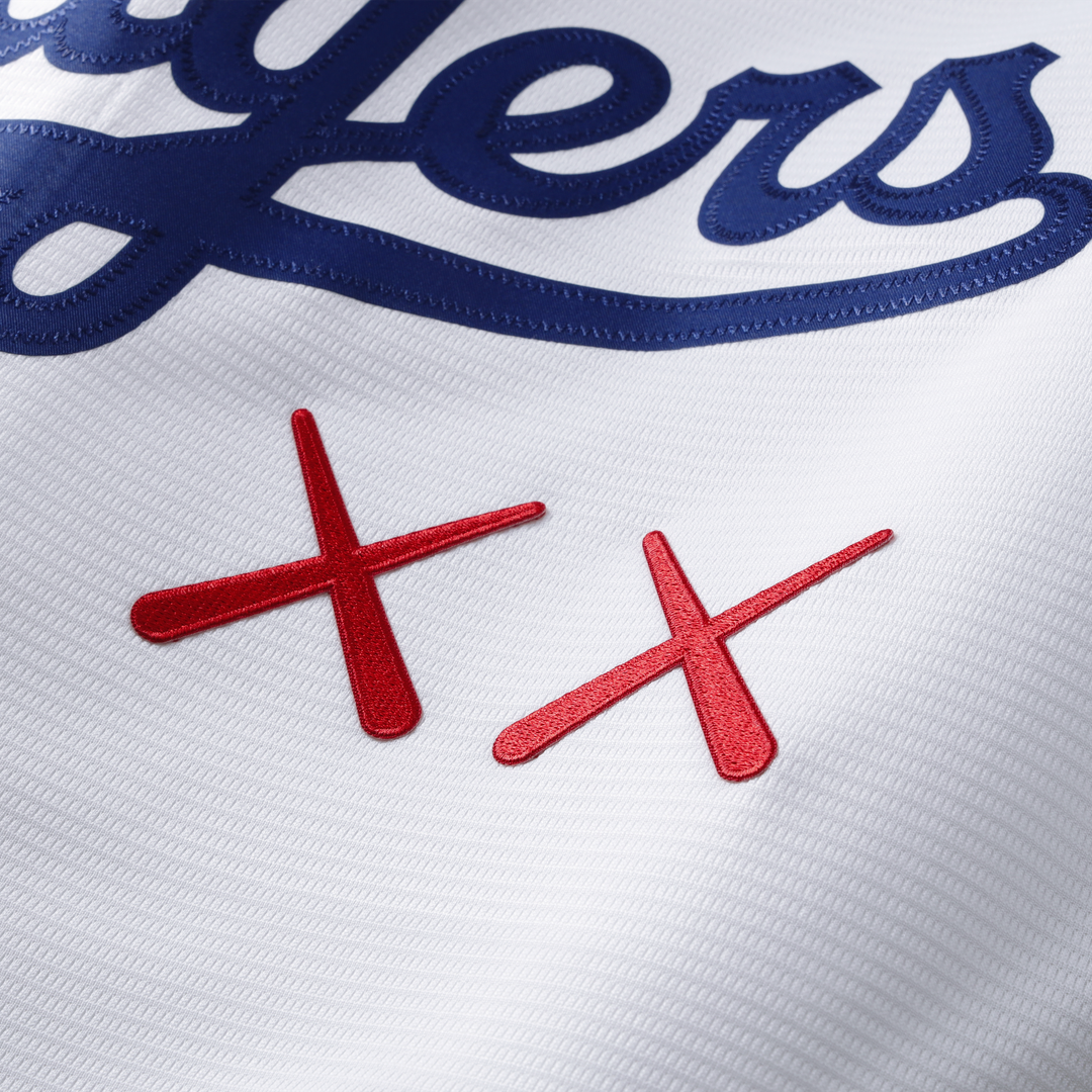 Los Angeles Dodgers Nike x KAWS White Stadium Baseball Jersey