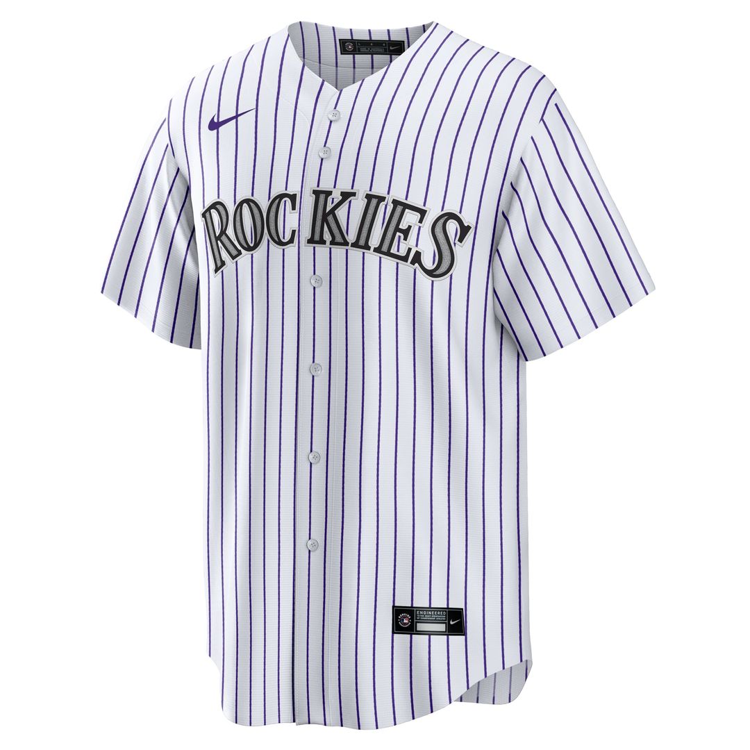 Colorado Rockies Nike #1 Dad Home Replica Baseball Jersey - White