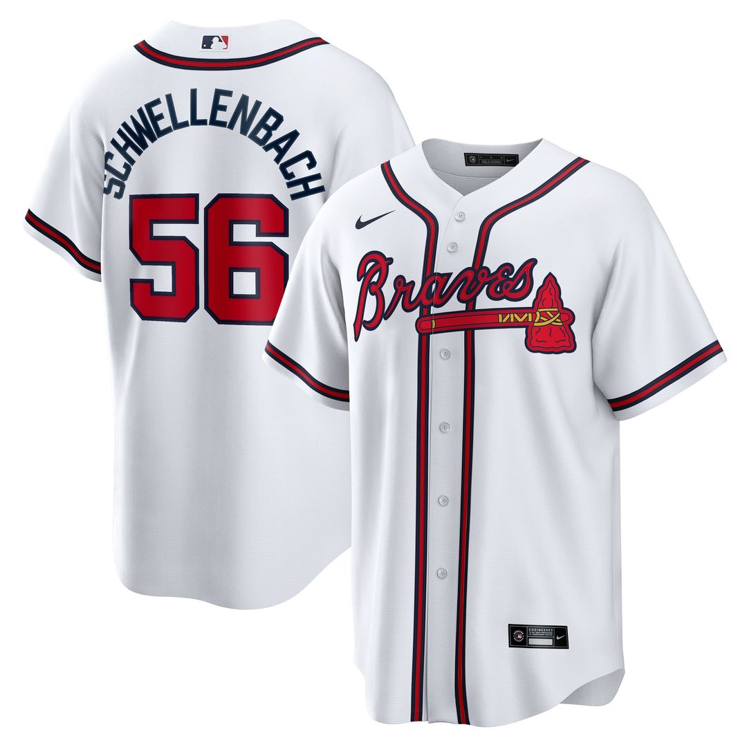 Atlanta Braves Nike Spencer Schwellenbach Home Replica Baseball Jersey - White
