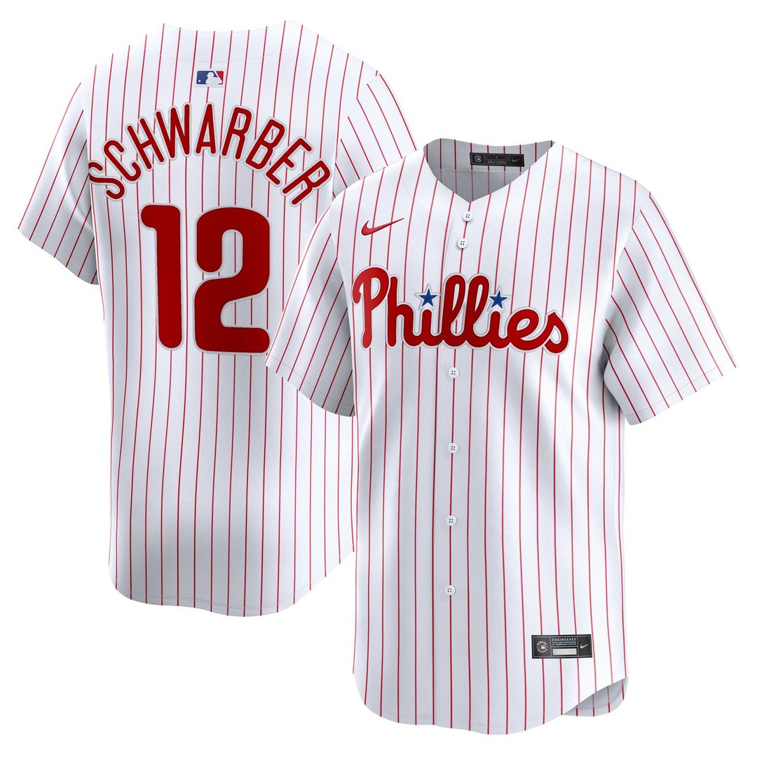 Philadelphia Phillies Nike Kyle Schwarber Home Limited Baseball Jersey - White