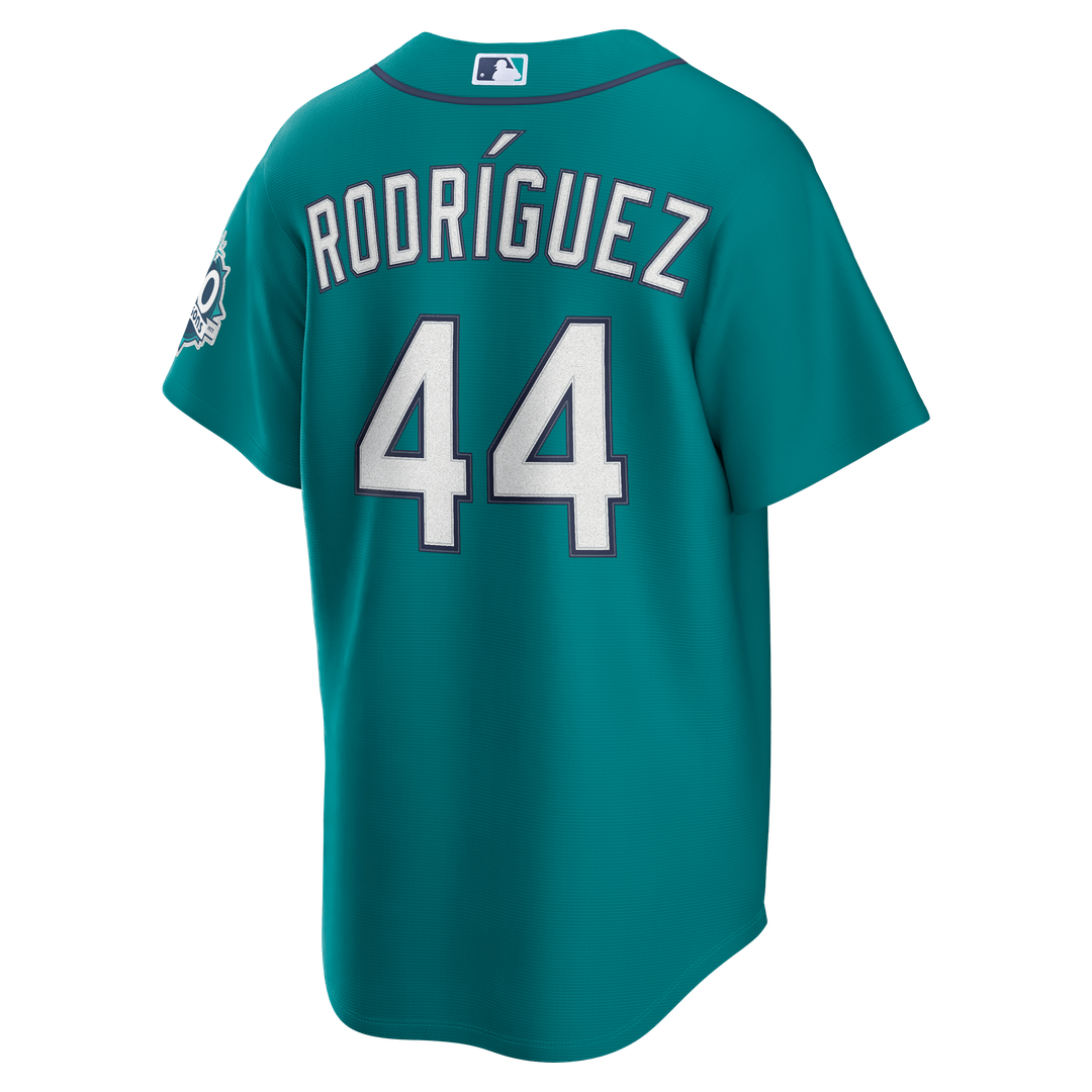 Seattle Mariners Nike Julio Rodríguez Home Stadium 50th Season Patch Baseball Jersey - White