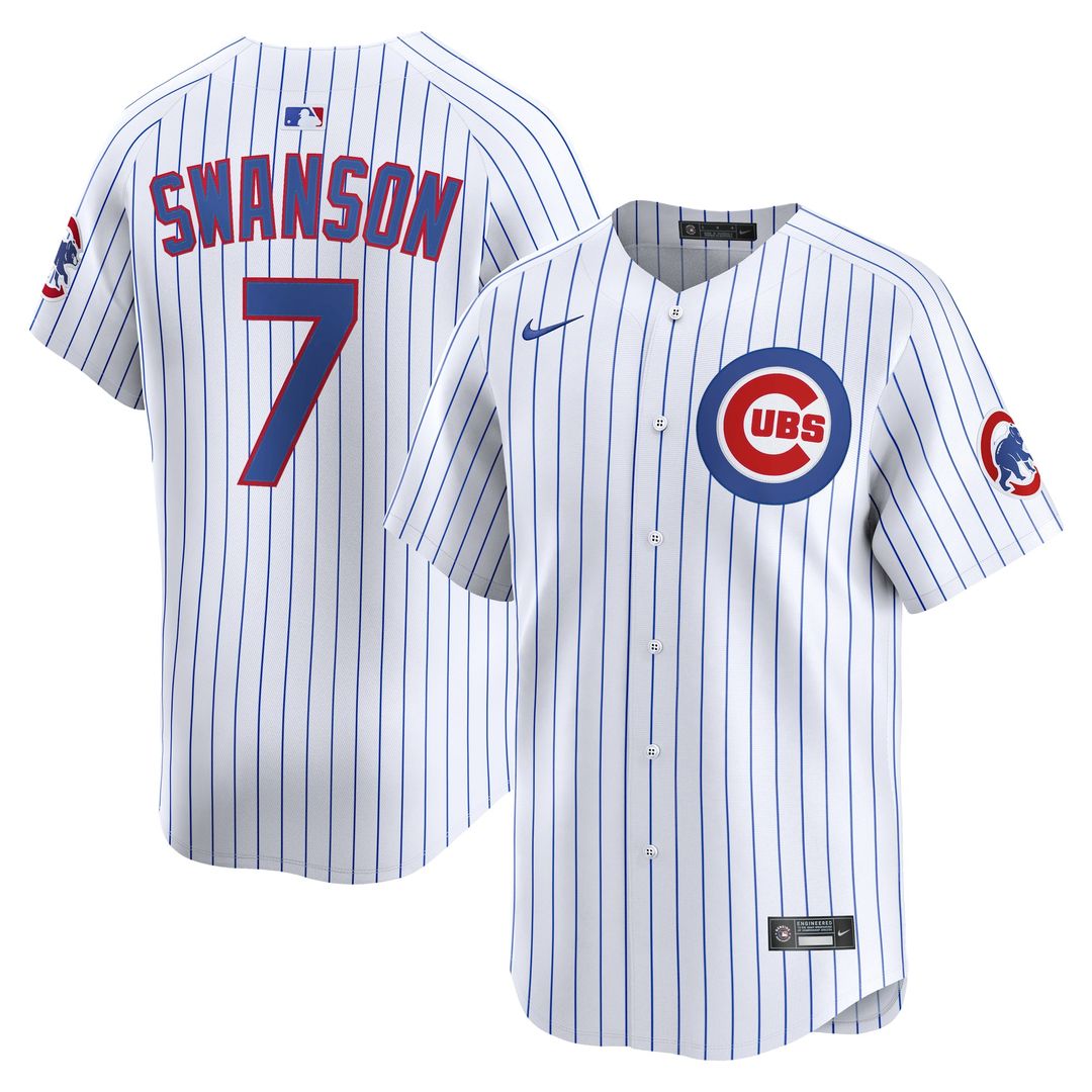 Chicago Cubs Nike Dansby Swanson Home Limited Baseball Jersey - White
