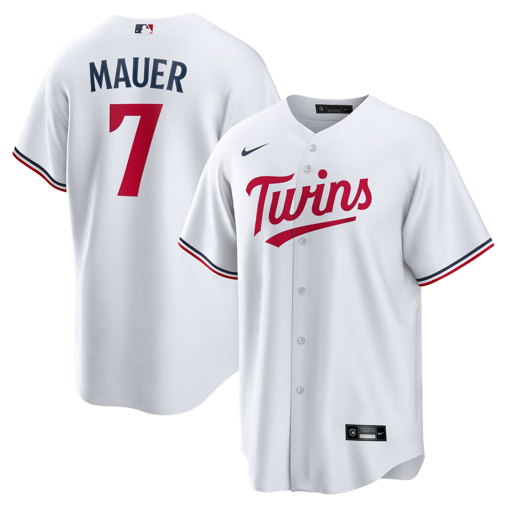 Minnesota Twins Nike Joe Mauer Home Retired Player Replica Baseball Jersey - White