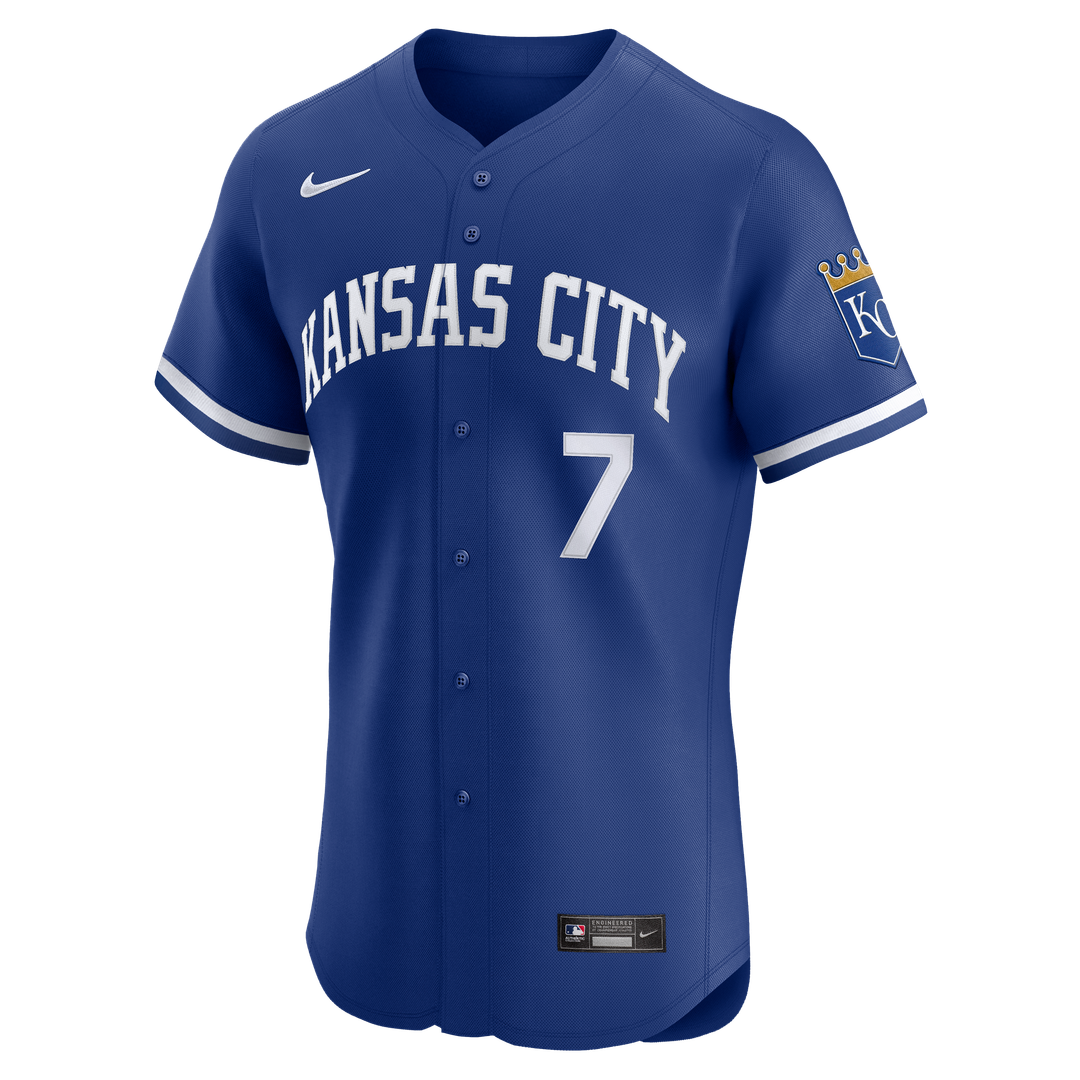 Kansas City Royals Nike Bobby Witt Jr. Alternate 2 Elite Baseball Jersey - Royal
