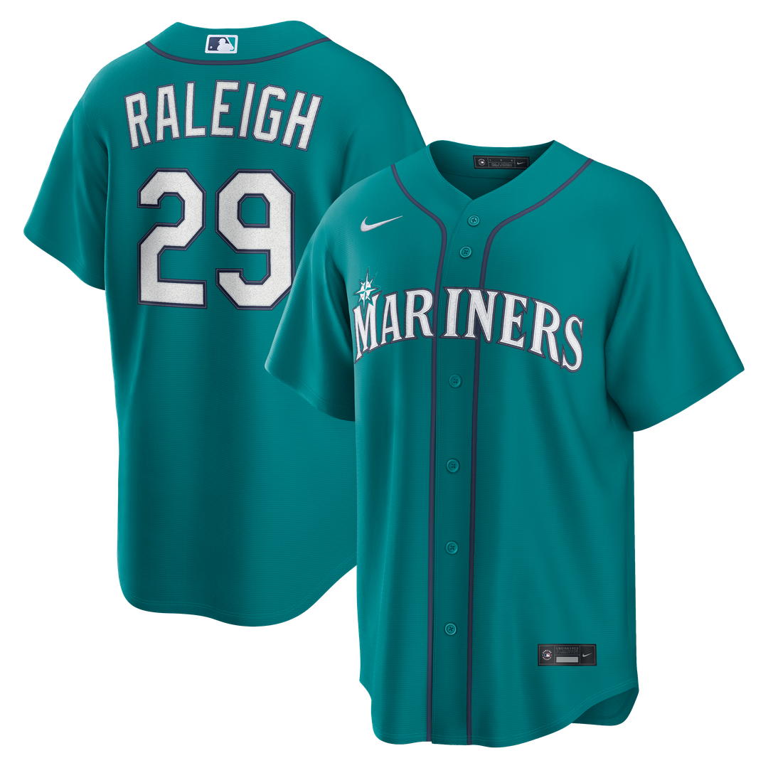 Seattle Mariners Nike Cal Raleigh Alternate Replica Baseball Jersey - Teal