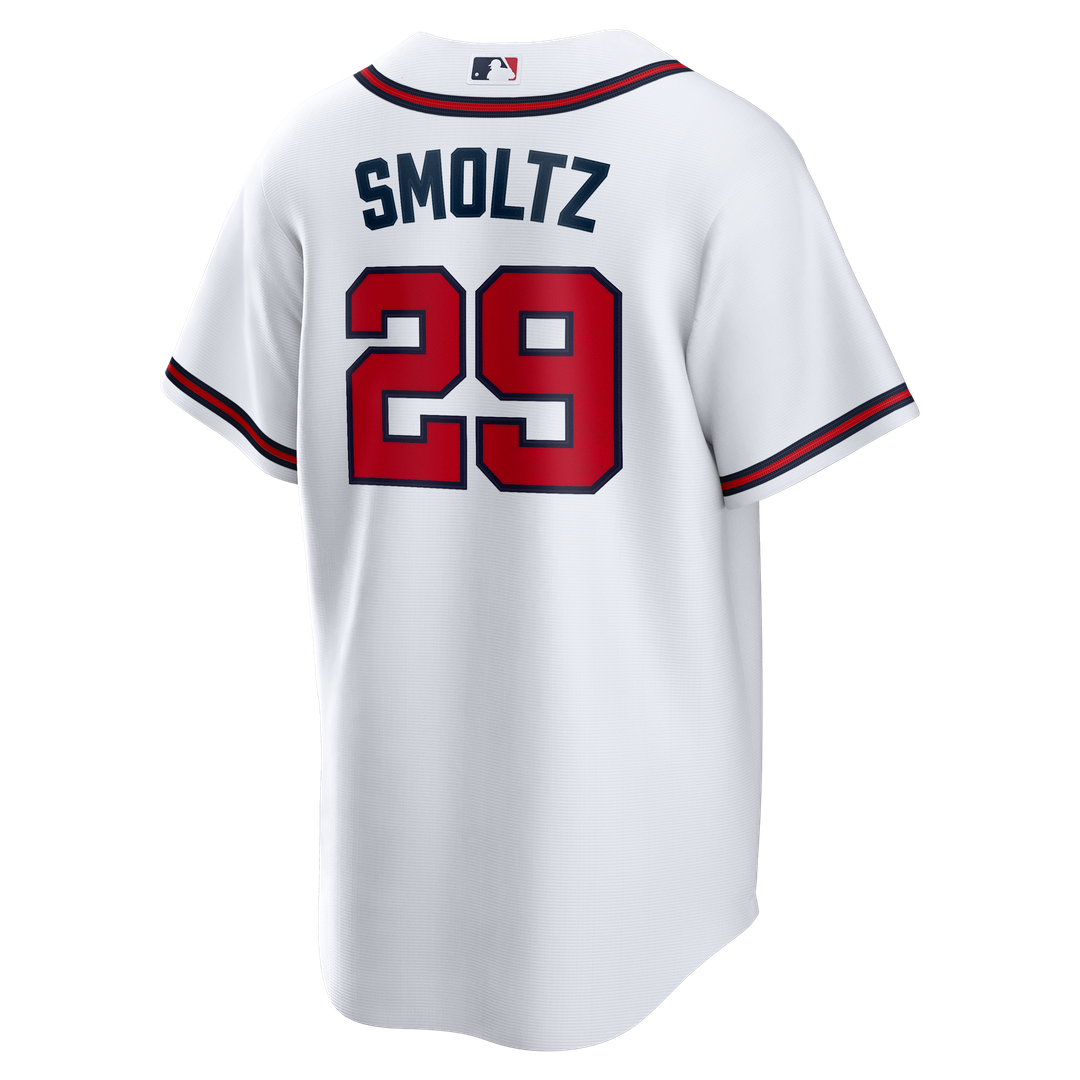 Atlanta Braves Nike John Smoltz Home Retired Player Replica Baseball Jersey - White