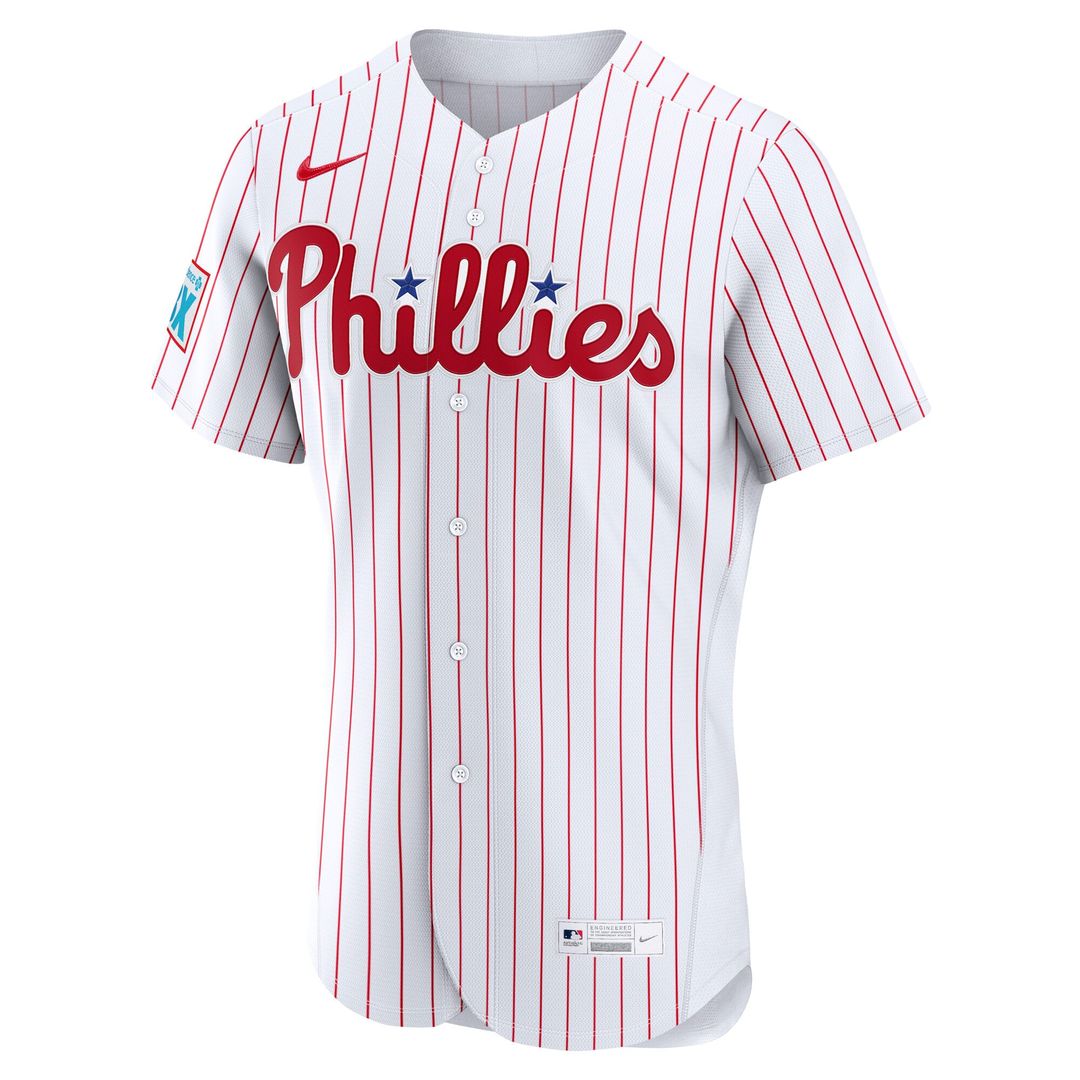 Philadelphia Phillies Nike Alternate Sponsor Patch Authentic Baseball Jersey - Light Blue