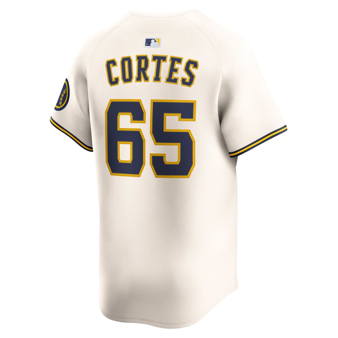 Milwaukee Brewers Nike Nestor Cortes Home Limited Baseball Jersey - Cream