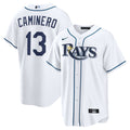 Tampa Bay Rays Nike Junior Caminero Home Replica Baseball Jersey - White