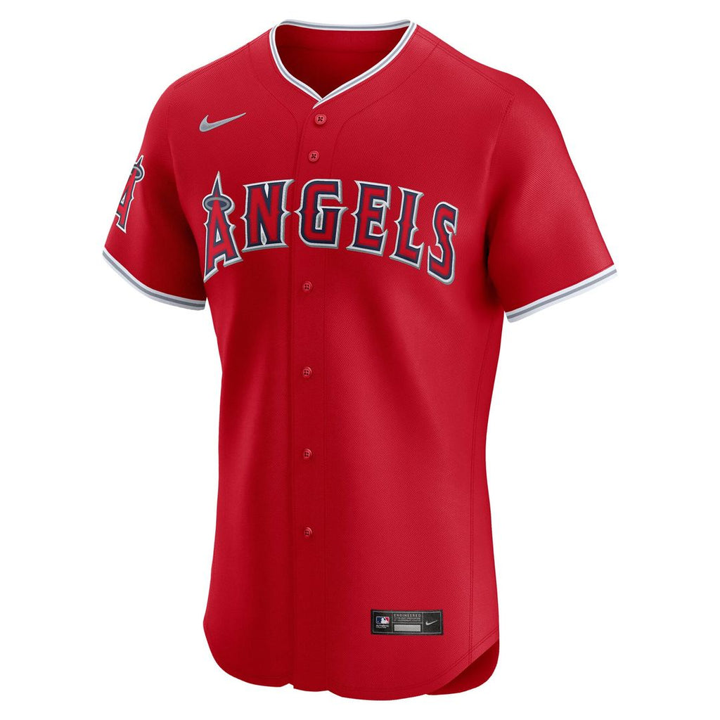 Los Angeles Angels Nike Home Elite Baseball Jersey - White