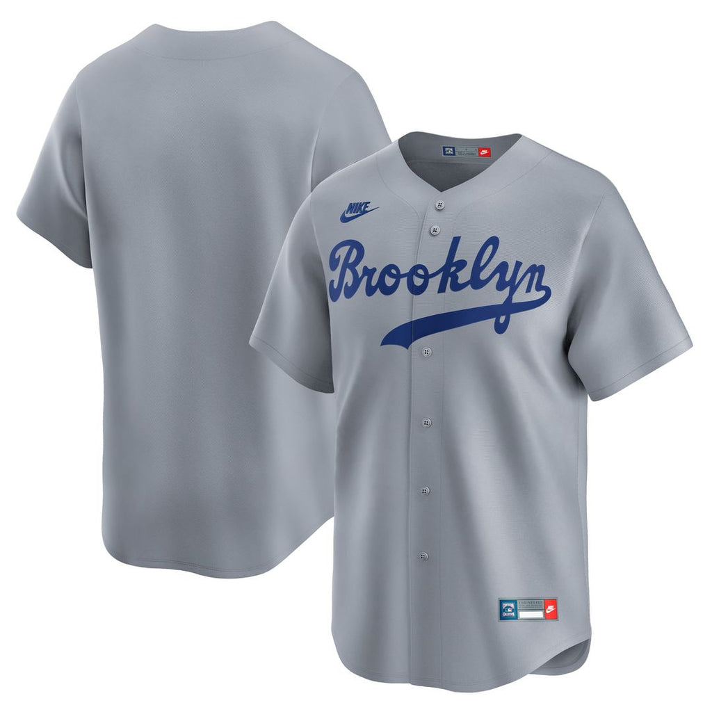 Brooklyn Dodgers Nike Cooperstown Collection Limited Baseball Jersey - Gray
