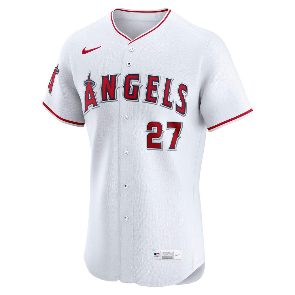 Los Angeles Angels Nike Mike Trout Home Elite Baseball Jersey - White