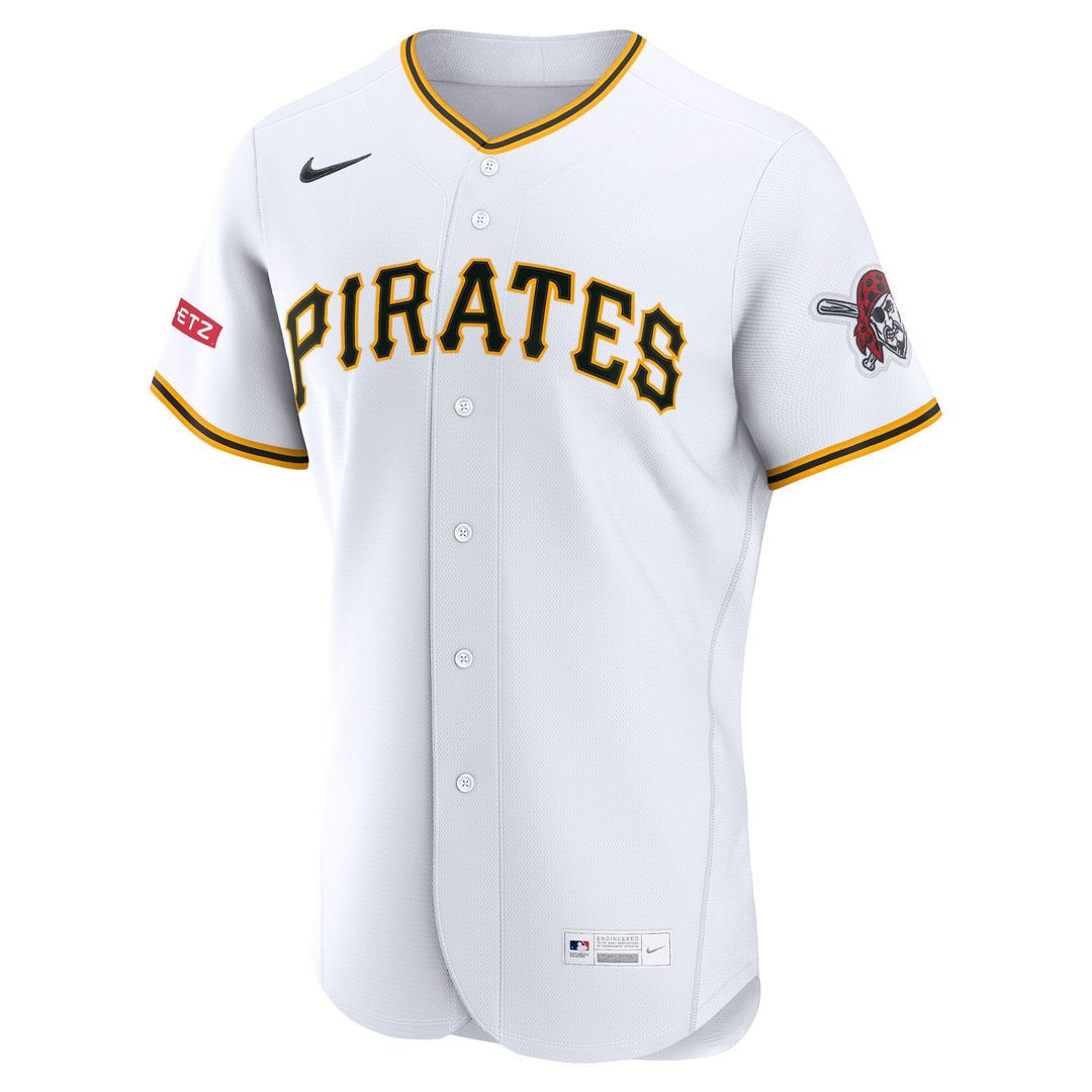 Pittsburgh Pirates Nike Home Sponsor Patch Authentic Baseball Jersey - White