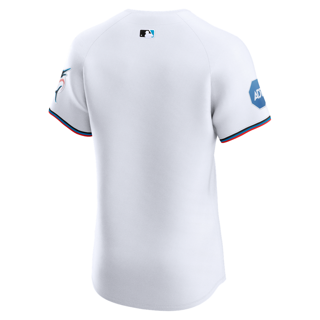 Miami Marlins Nike Home Elite Baseball Jersey - White