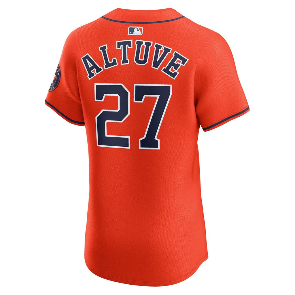Houston Astros Nike Jose Altuve Alternate Elite Baseball Jersey - Orange