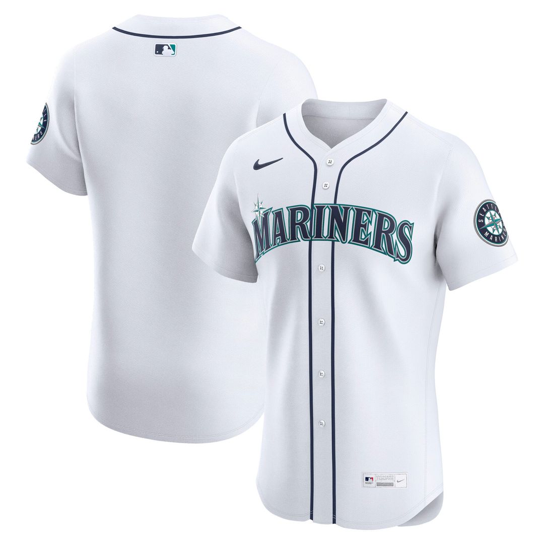 Seattle Mariners Nike Home Elite Baseball Jersey - White