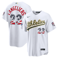 Athletics Nike 2026 All-Star Edition Stars & Stripes Shea Langeliers Stadium Baseball Jersey - White