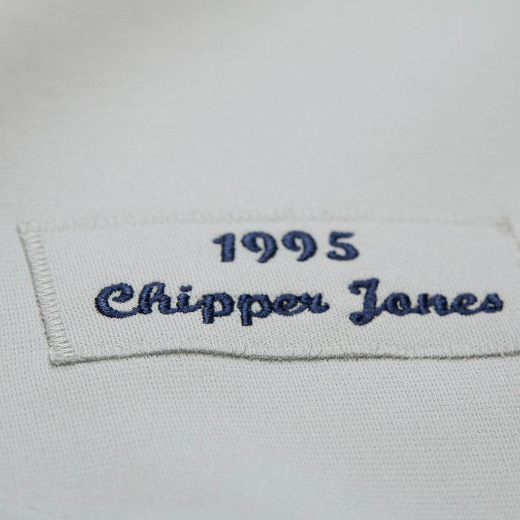 Atlanta Braves Mitchell & Ness Chipper Jones 1995 Throwback Authentic Baseball Jersey - Gray