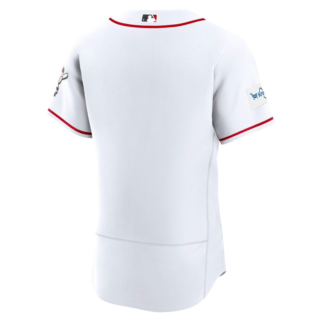 Cincinnati Reds Nike Home Sponsor Patch Authentic Baseball Jersey - White