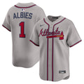Atlanta Braves Nike Ozzie Albies Road Limited Baseball Jersey - Gray
