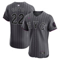 New York Mets Nike Juan Soto City Connect Elite Baseball Jersey - Gray