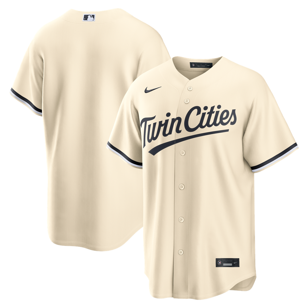 Minnesota Twins Nike Alternate Replica Baseball Jersey - Cream
