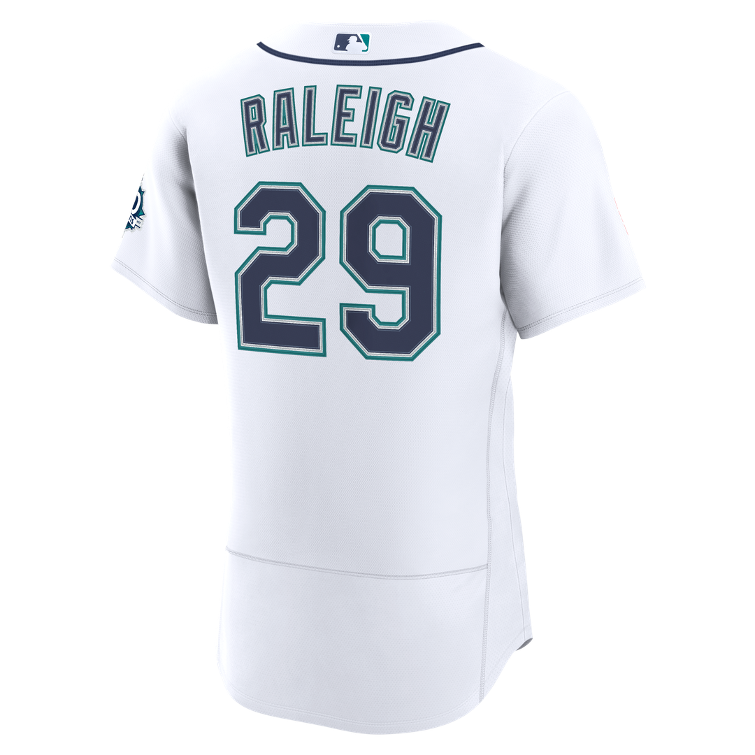 Seattle Mariners Nike Cal Raleigh Home 50th Season Authentic Baseball Jersey - White