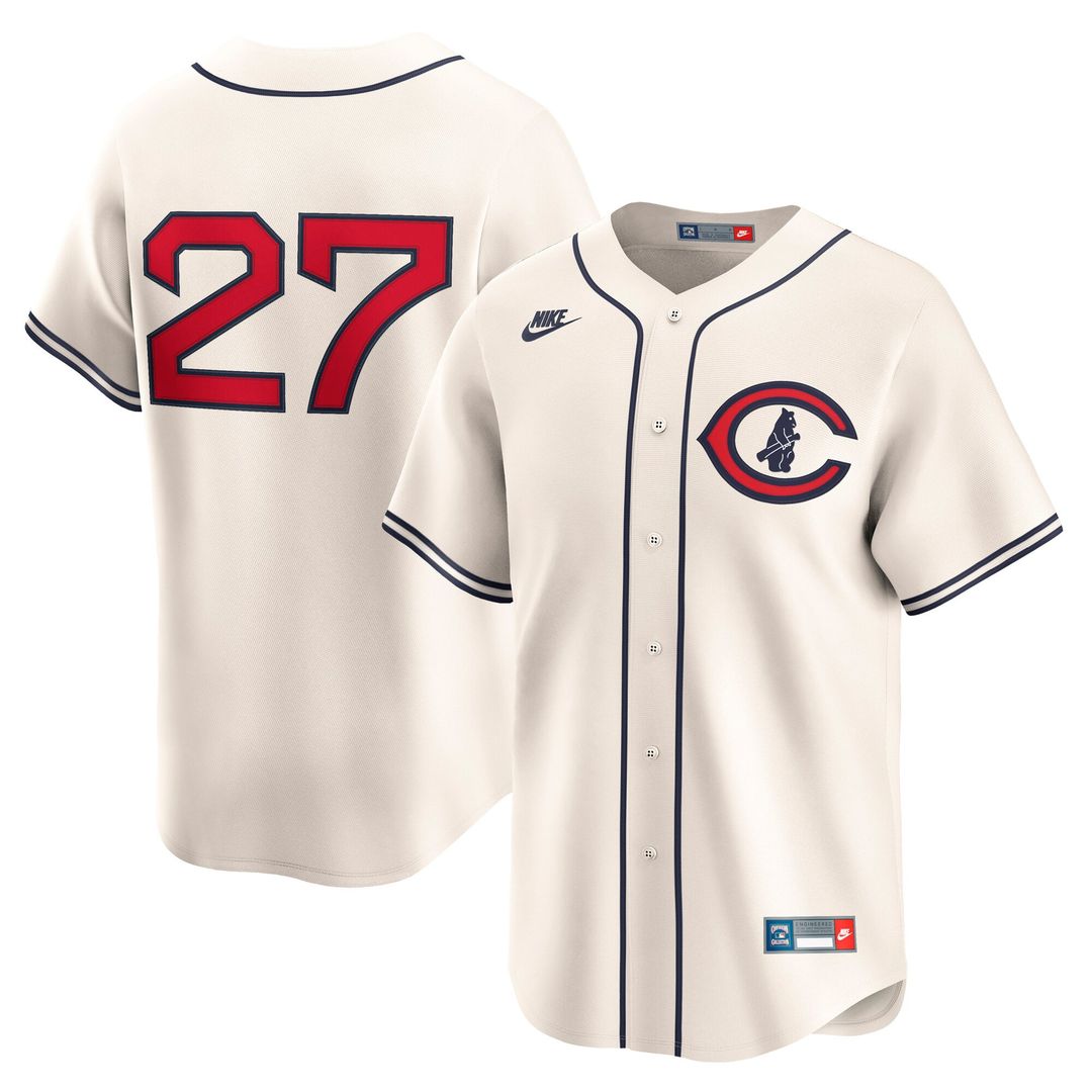 Chicago Cubs Nike Seiya Suzuki Throwback Cooperstown Collection Limited Baseball Jersey - Cream