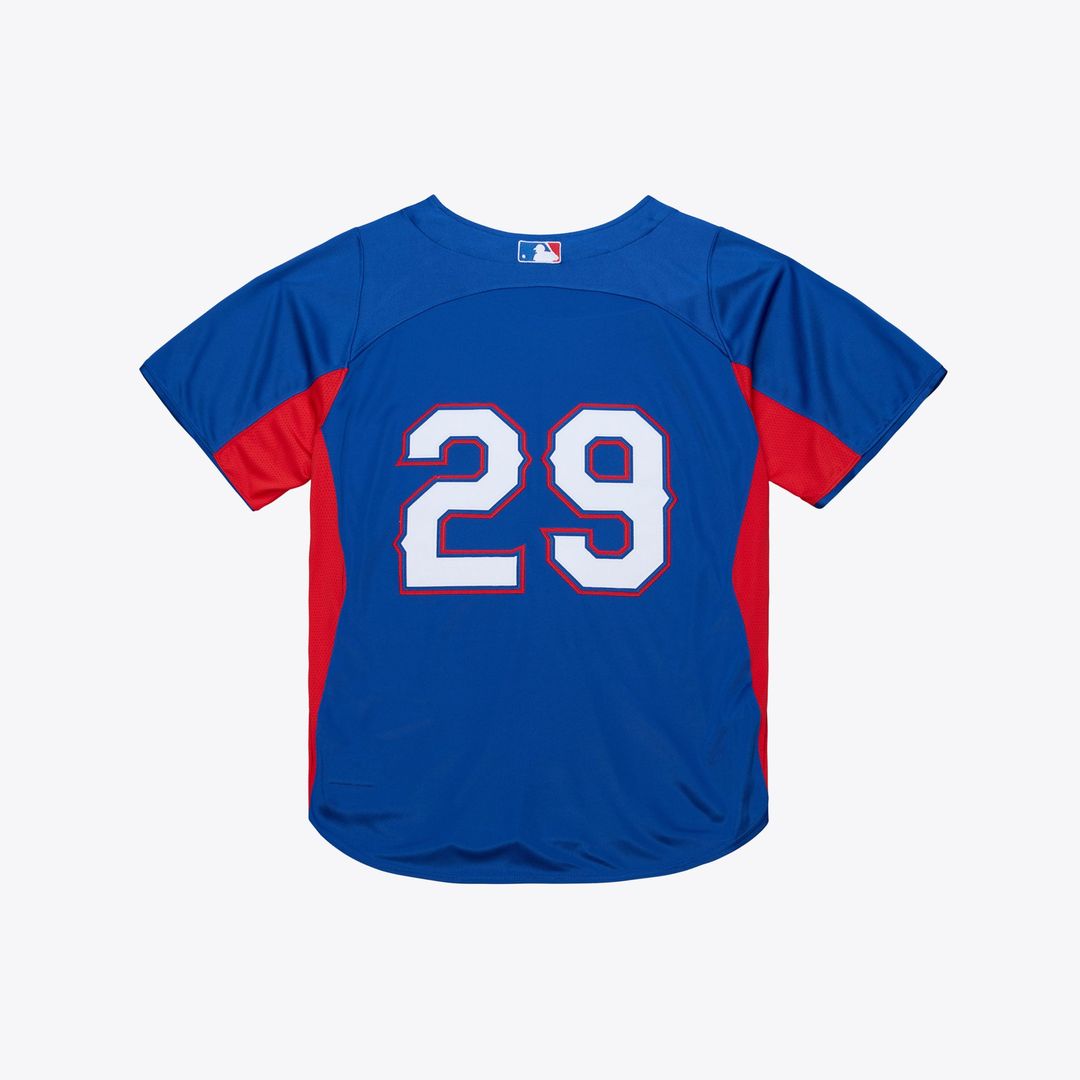 Texas Rangers Mitchell & Ness Adrian Beltre Cooperstown Mesh Batting Practice Button-Up Baseball Jersey - Royal