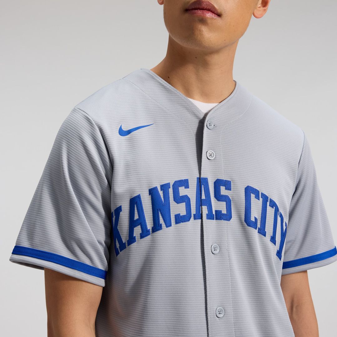 Kansas City Royals Nike Bobby Witt Jr. Road Replica Baseball Jersey - Gray