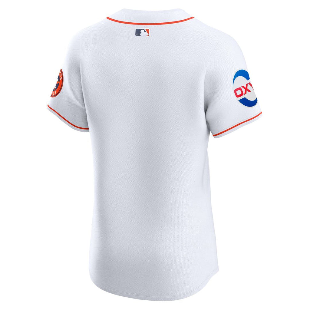 Houston Astros Nike Home Elite Patch Baseball Jersey - White