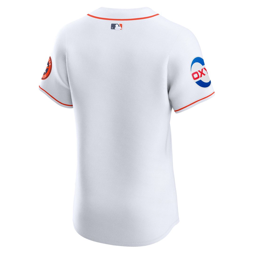 Houston Astros Nike Home Elite Patch Baseball Jersey - White