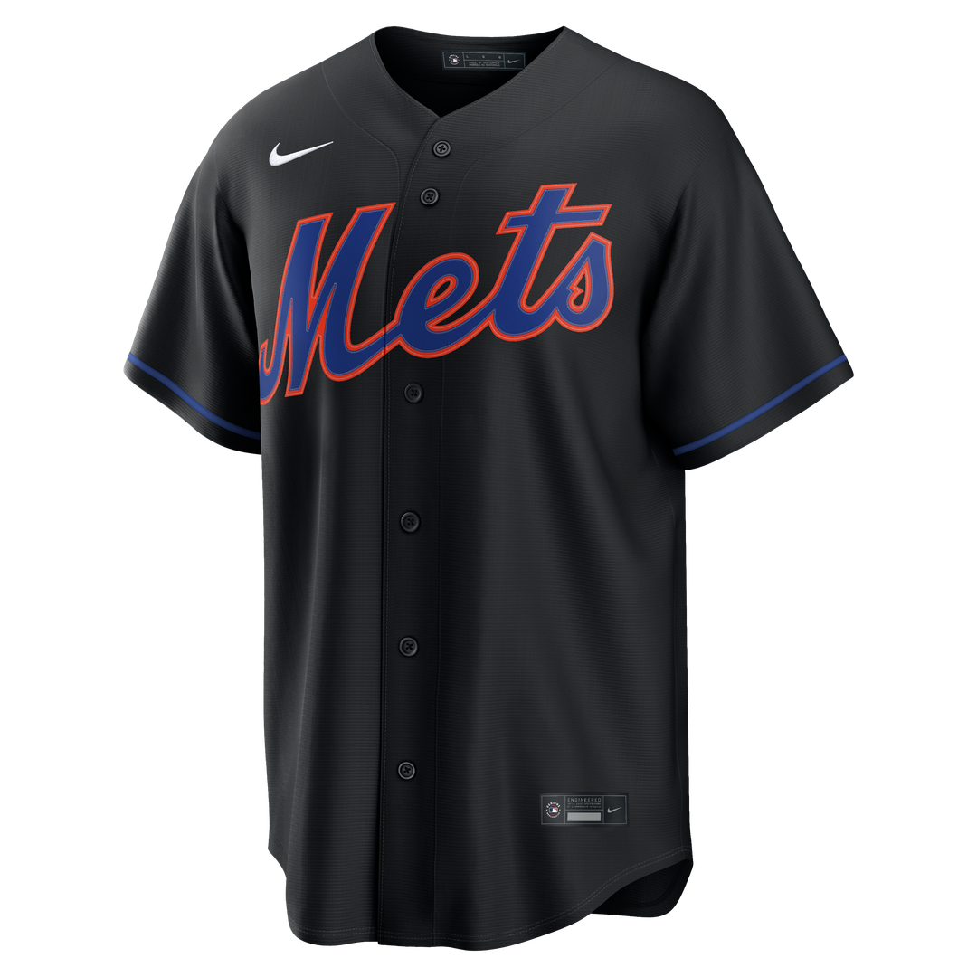 New York Mets Nike Francisco Lindor Alternate Replica Baseball Jersey - Black