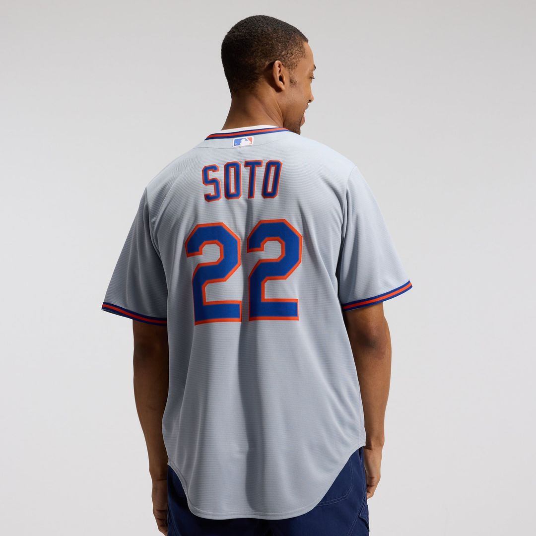 New York Mets Nike Juan Soto Road Replica Baseball Jersey - Gray