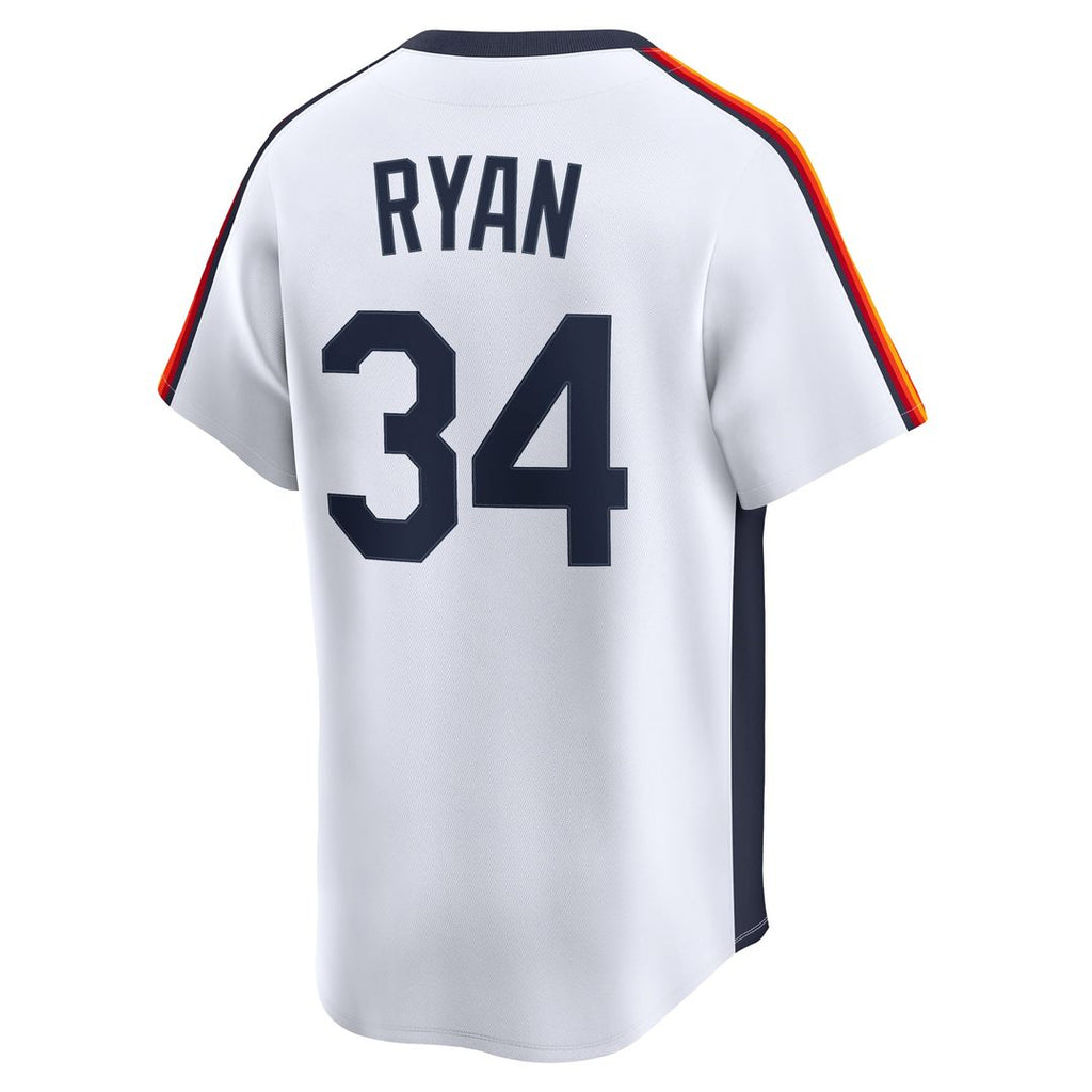 Houston Astros Nike Nolan Ryan Throwback Cooperstown Collection Limited Baseball Jersey - White