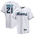Miami Marlins Nike Graham Pauley Home Replica Baseball Jersey - White