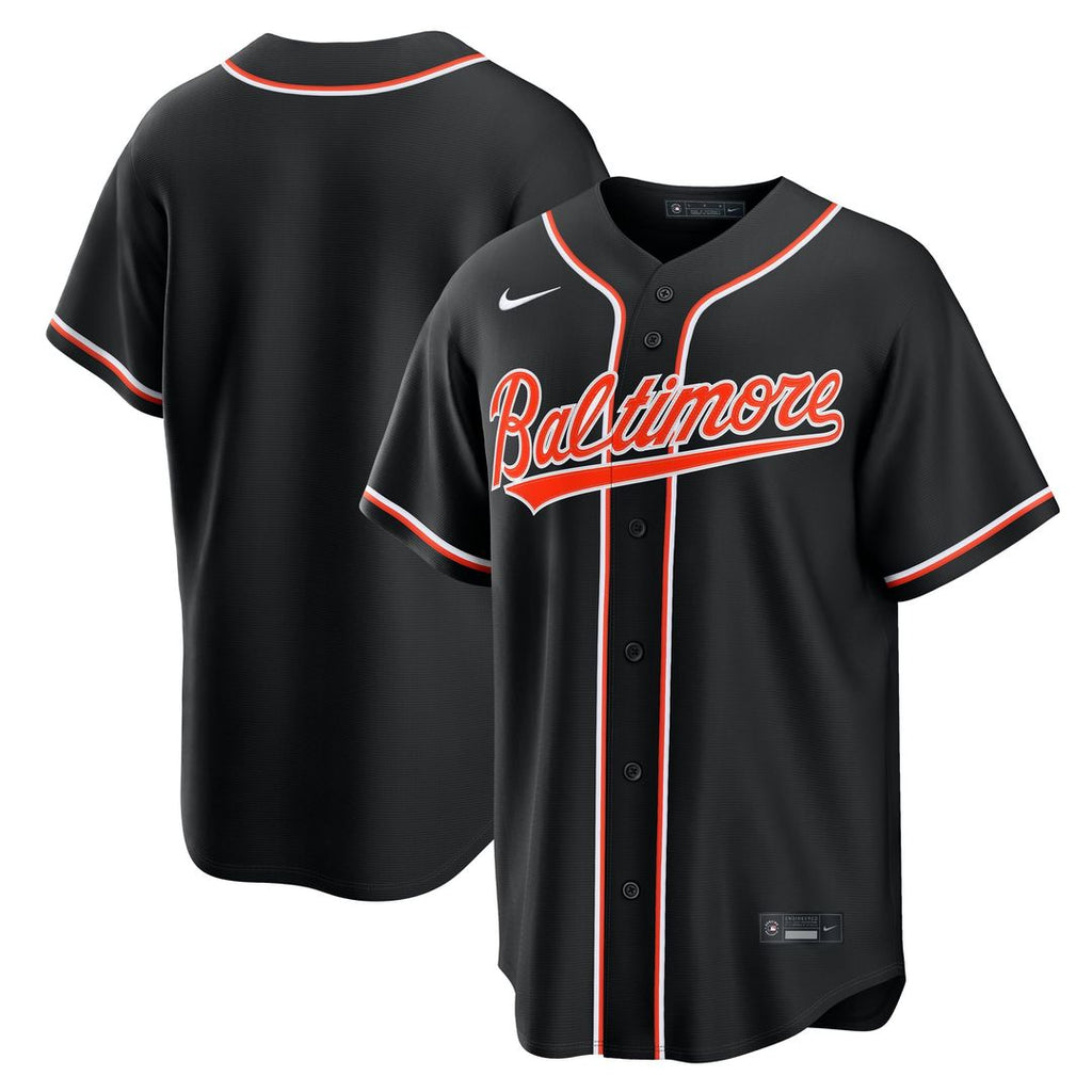 Baltimore Orioles Nike Fashion Replica Black Out Baseball Jersey