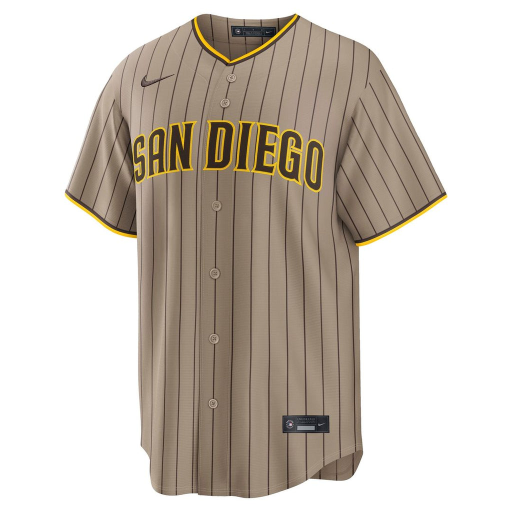 San Diego Padres Nike Alternate Replica Baseball Jersey - Sand