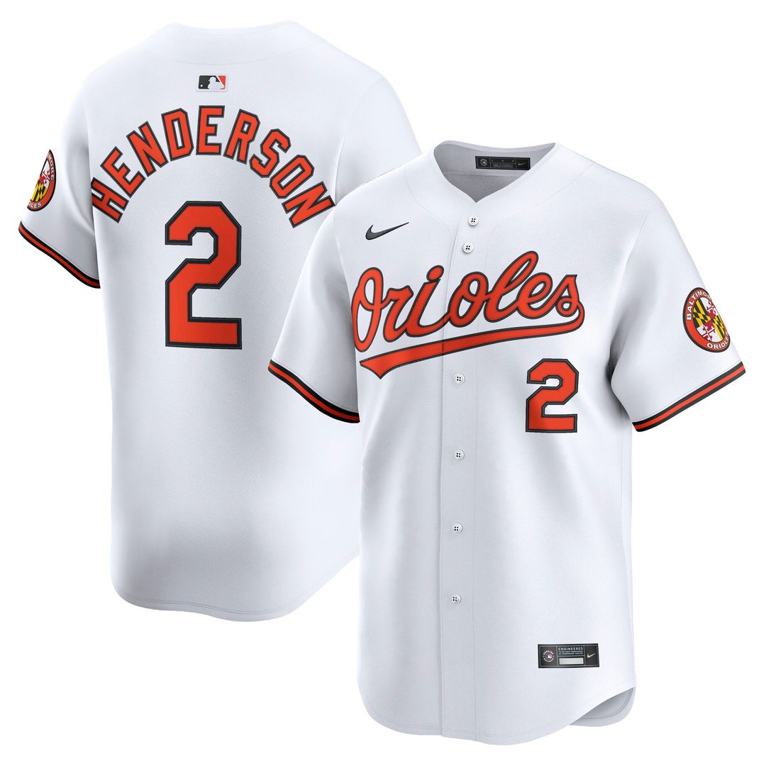 Baltimore Orioles Nike Gunnar Henderson Home Limited Baseball Jersey - White