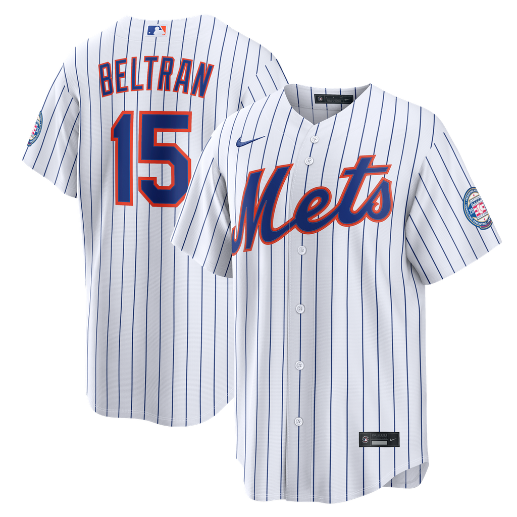 New York Mets Nike Carlos Beltran Home Replica 2026 Hall of Fame Patch Baseball Jersey - White