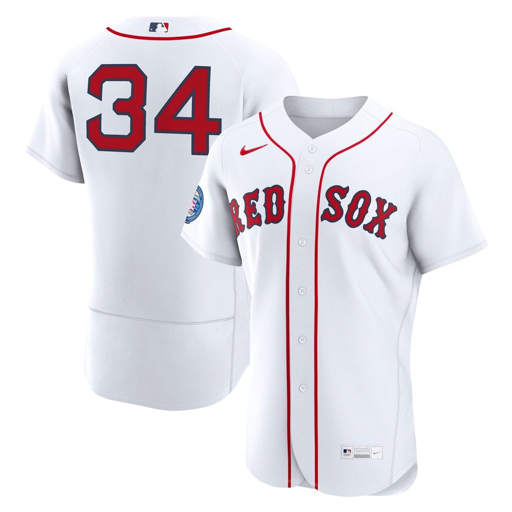 Boston Red Sox Nike David Ortiz Home Authentic Retired 2022 Hall of Fame Patch Baseball Jersey - White