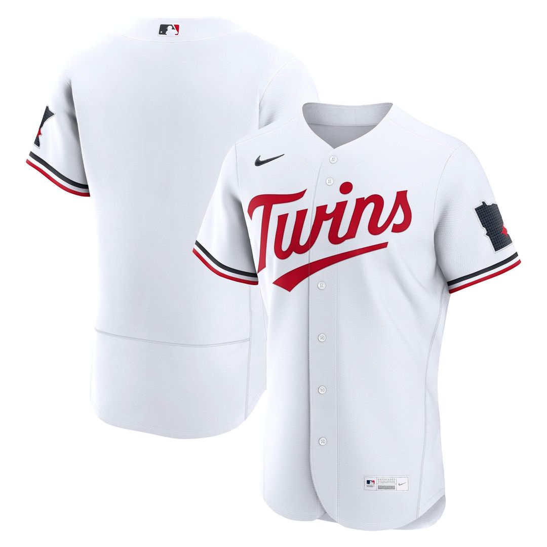 Minnesota Twins Nike Home Authentic Baseball Jersey - White