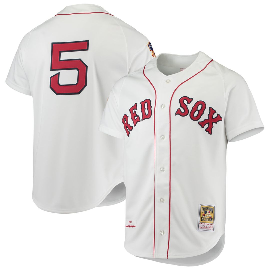 Boston Red Sox Mitchell & Ness Nomar Garciaparra 1997 Cooperstown Collection Authentic Baseball Jersey - White