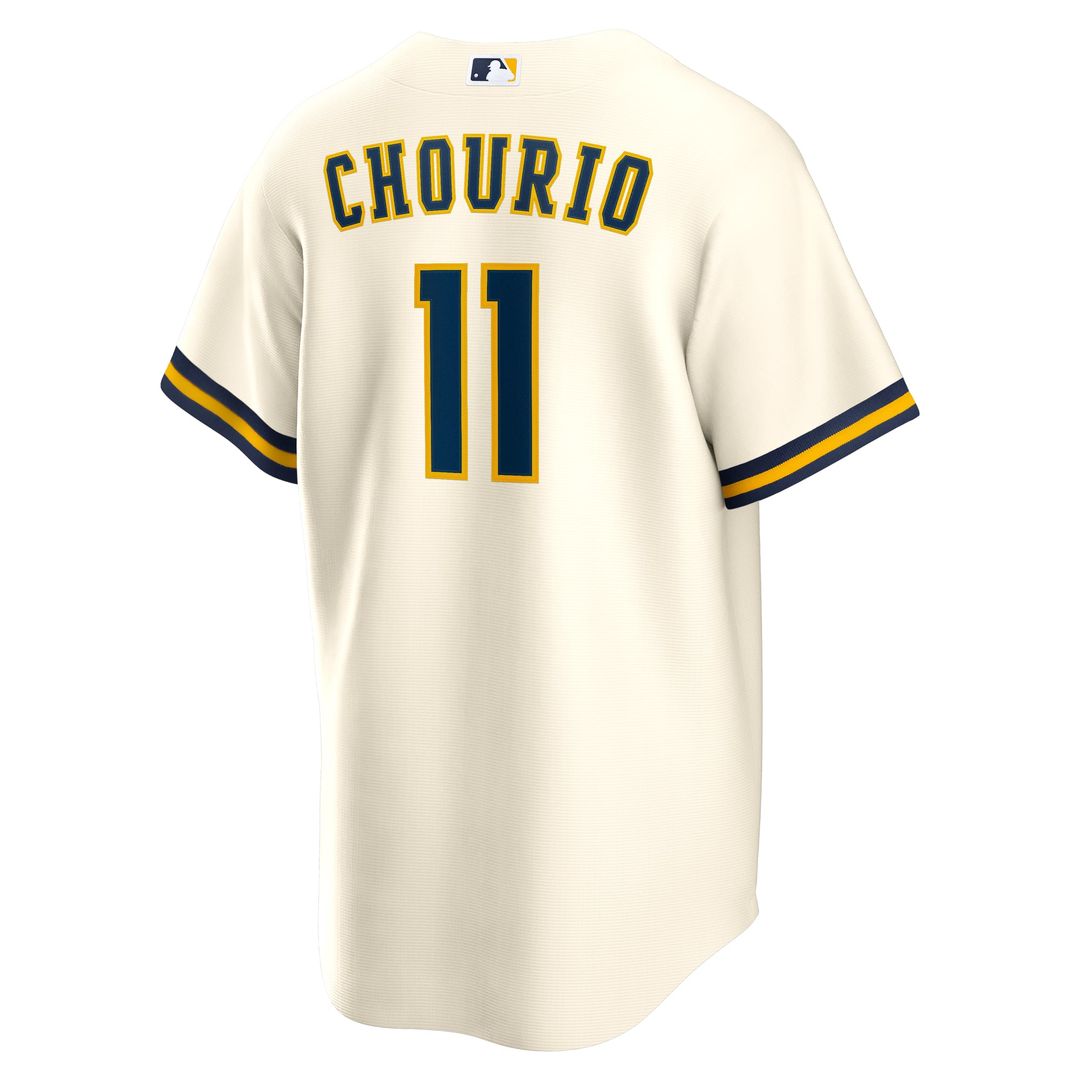 Milwaukee Brewers Nike Jackson Chourio Home Replica Baseball Jersey - Cream