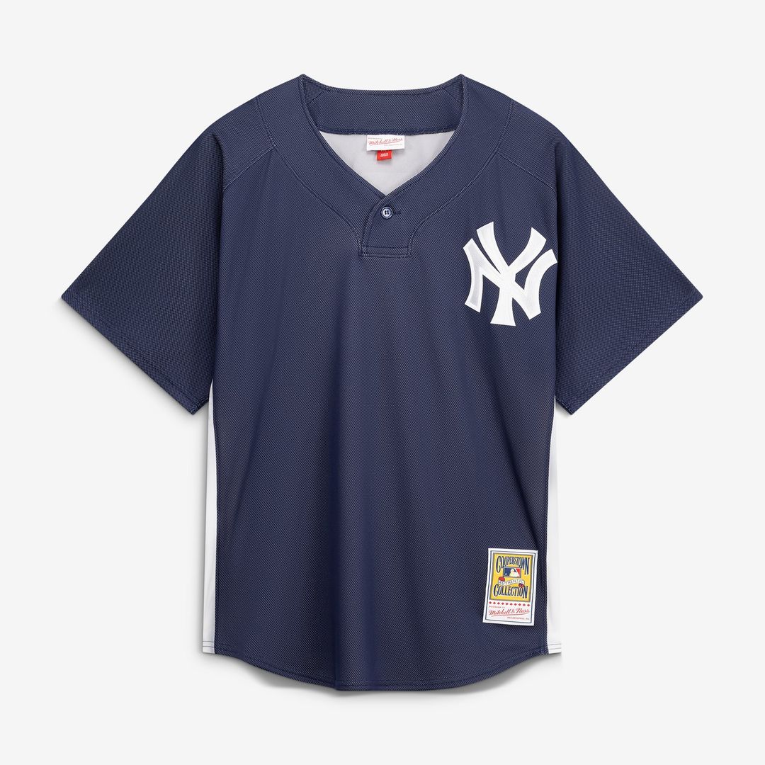 New York Yankees Mitchell & Ness Derek Jeter Authentic Batting Practice Baseball Jersey - Navy