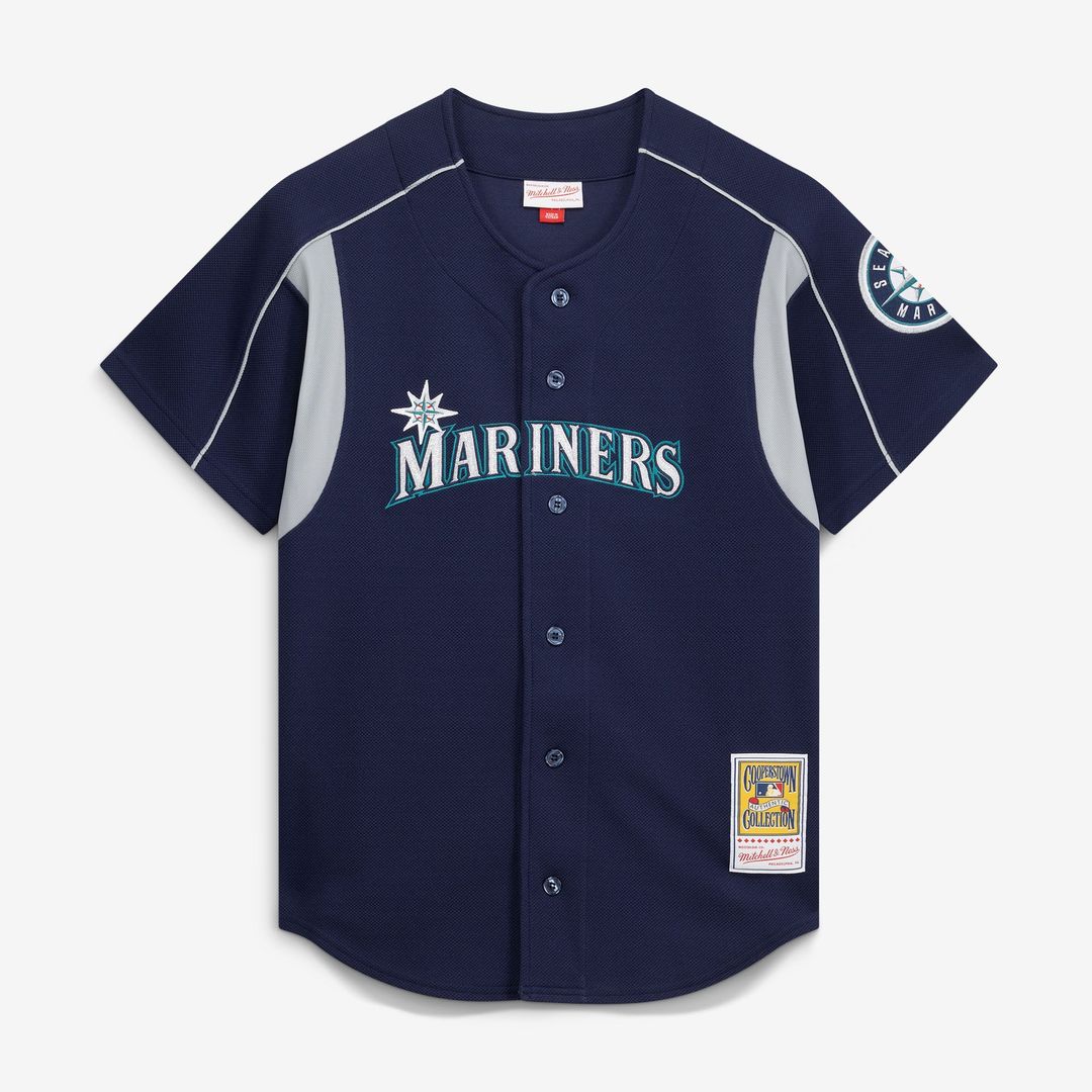 Seattle Mariners Mitchell & Ness Ichiro Suzuki Cooperstown Collection Batting Practice Baseball Jersey - Navy