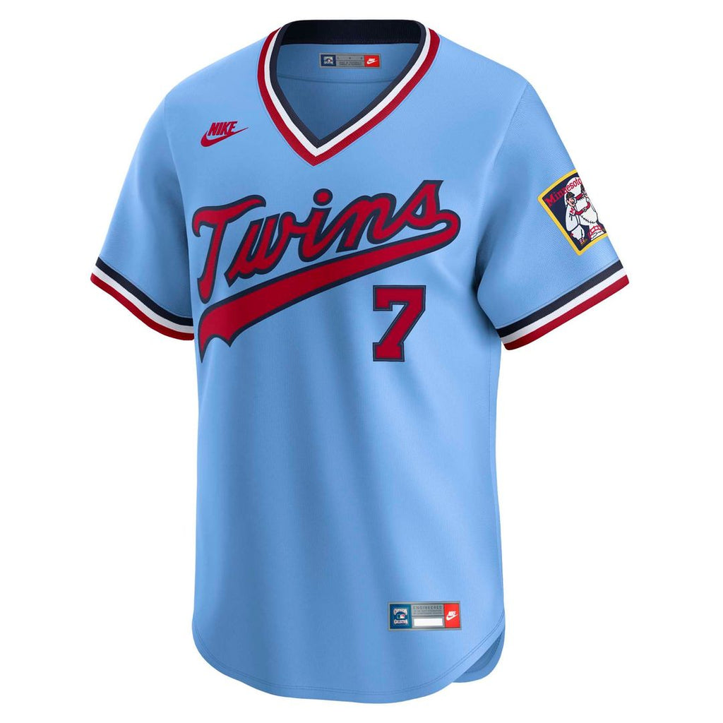 Minnesota Twins Nike Joe Mauer Throwback Cooperstown Collection Limited Baseball Jersey - Light Blue